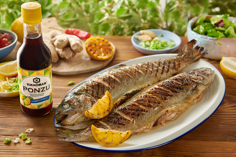 Truite entière citron sauce Ponzu