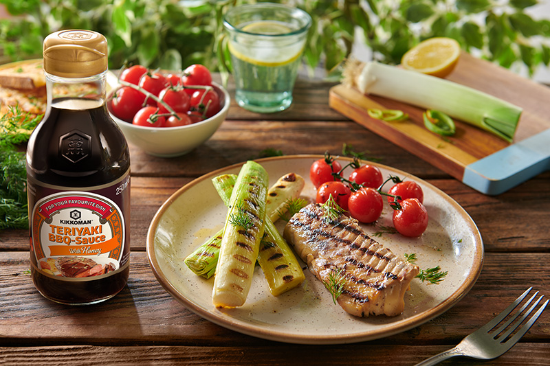 Cabillaud sauce marinade Teriyaki, grillé BBQ