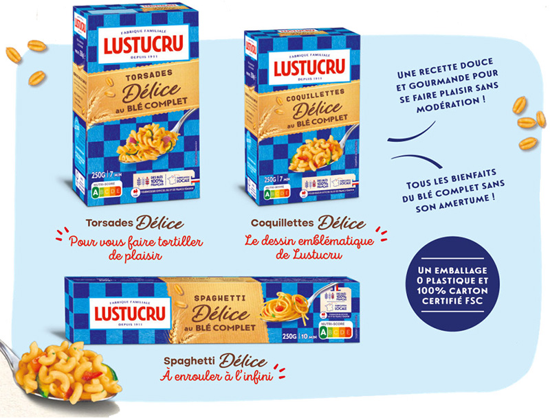 Délice au blé complet Lustucru