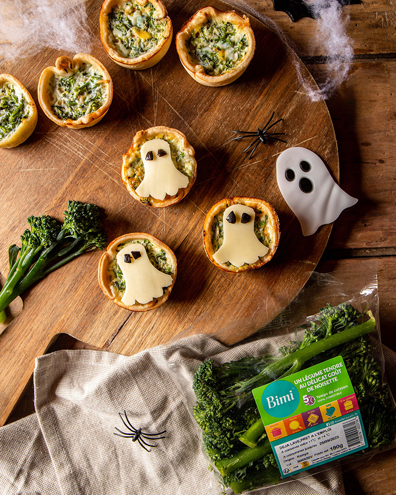 Mini-quiches brocolis Bimi