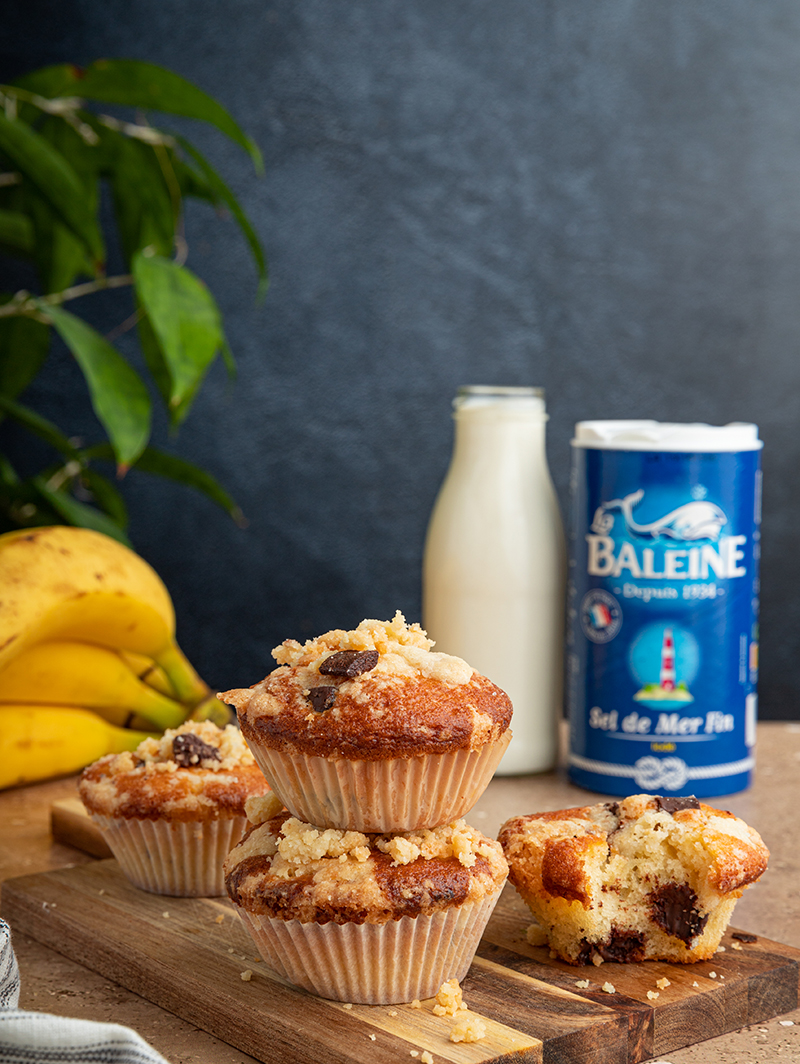 Muffins bananes pépites de chocolat