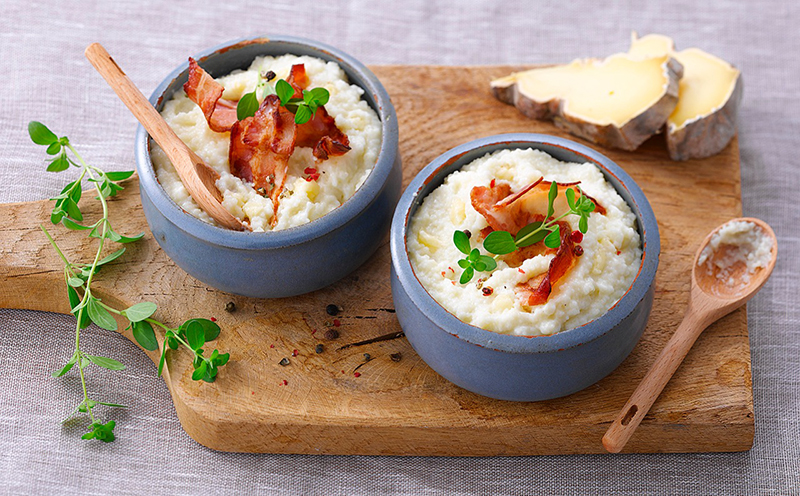 Risotto de Floraline Saint-Nectaire lardons fumés