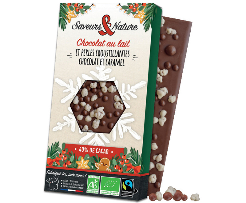 Tablette de chocolat au lait 40% de cacao