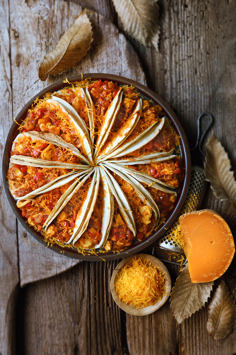 Couronne de tacos Mimolette râpée