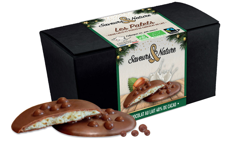 Palets de chocolat au lait 40% de cacao