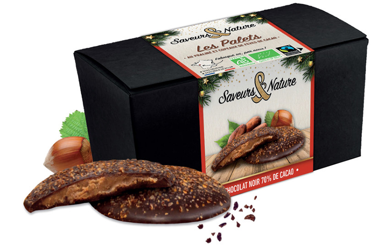 Palets de chocolat noir 70% de cacao