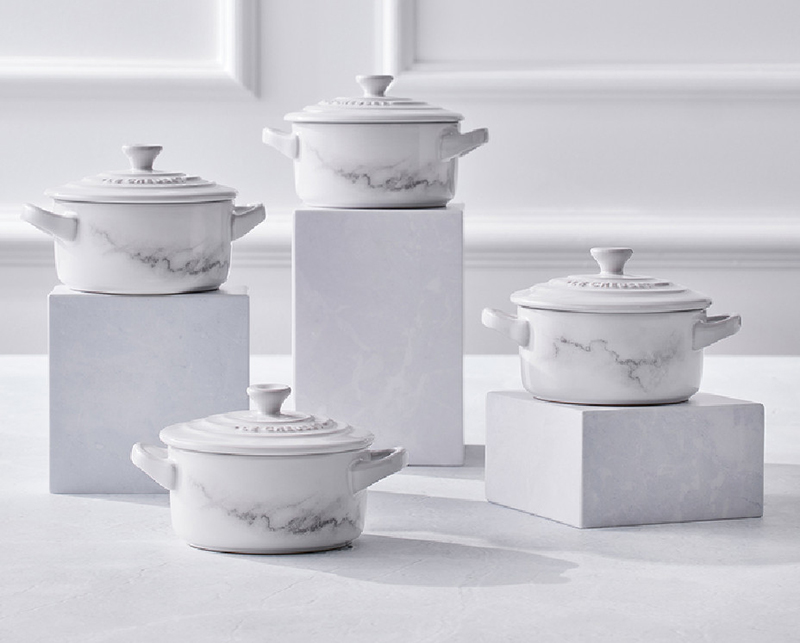 Mini Cocotte Marbre Blanc
