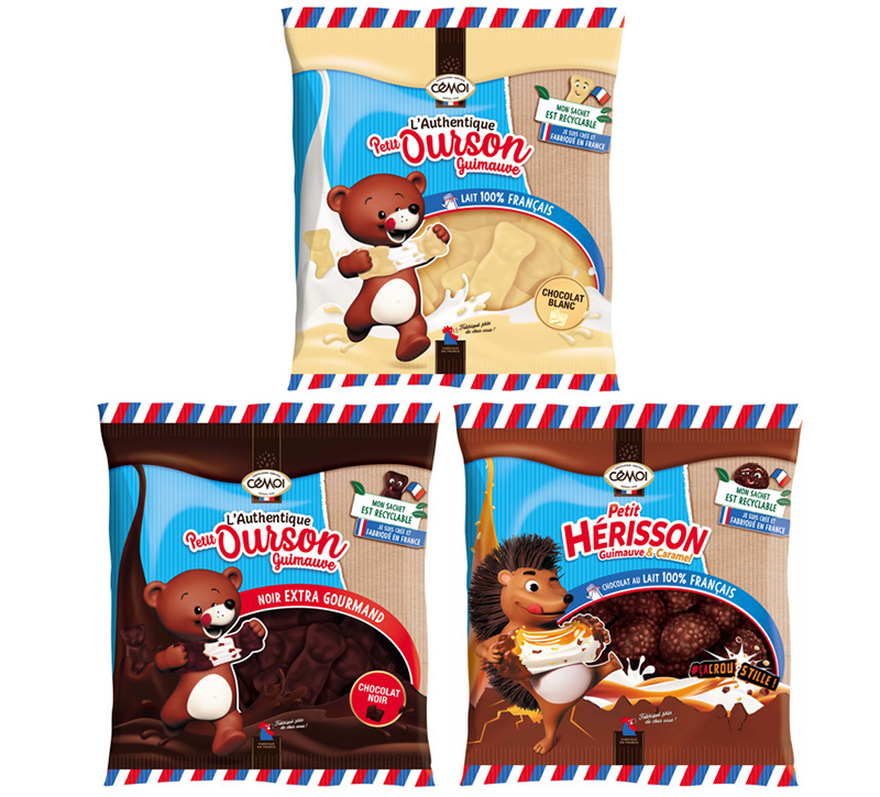 L’Authentique Petit Ourson Guimauve Chocolat Blanc