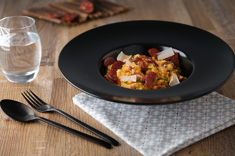 Risotto chorizo parmesan