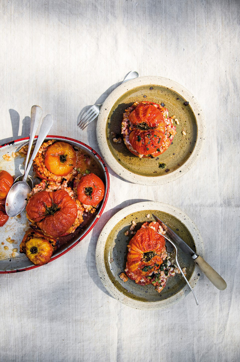 Tomates farcies orge perlé