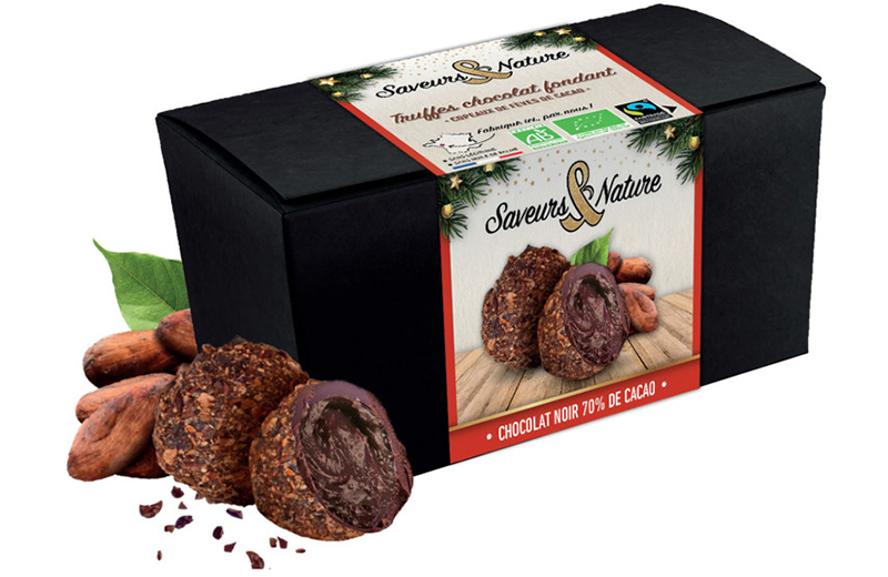 Truffes au chocolat noir fondant 70% de cacao