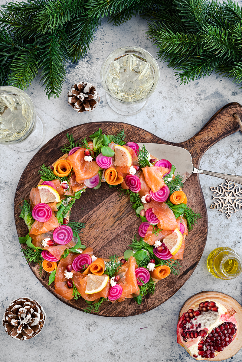 Couronne de Noël Saumon Fumé
