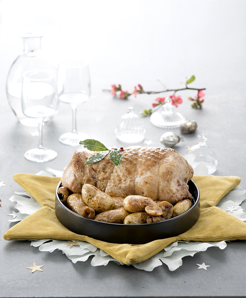 Galantine de dinde marrons Ratte du Touquet quatre épices