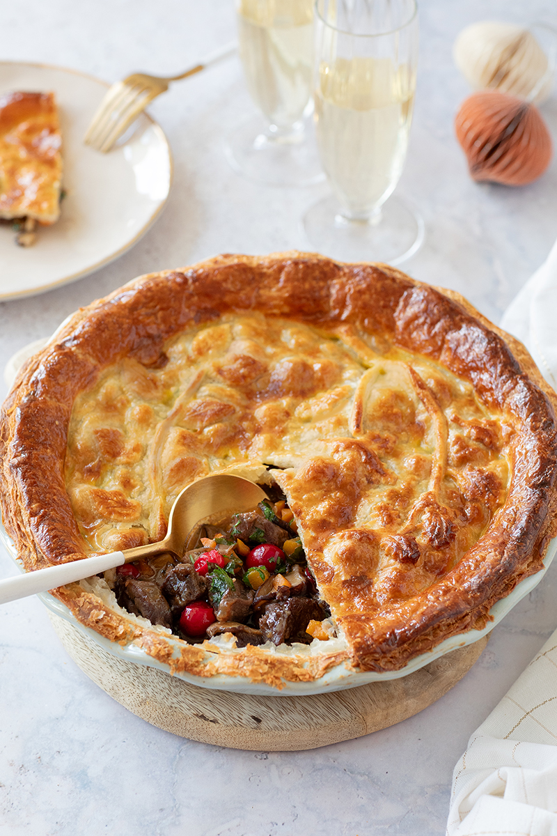 Tourte de bœuf canneberges