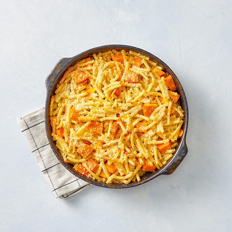 Mac & cheese bleu potimarron