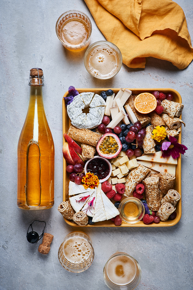 Planche de crêpes fromages frais