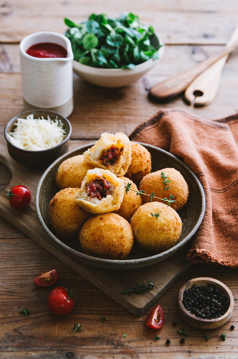 Croquettes pommes de terre bœuf bolognaise