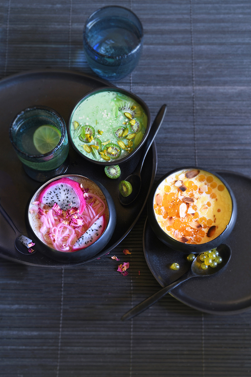 Flans tapioca fruits exotiques