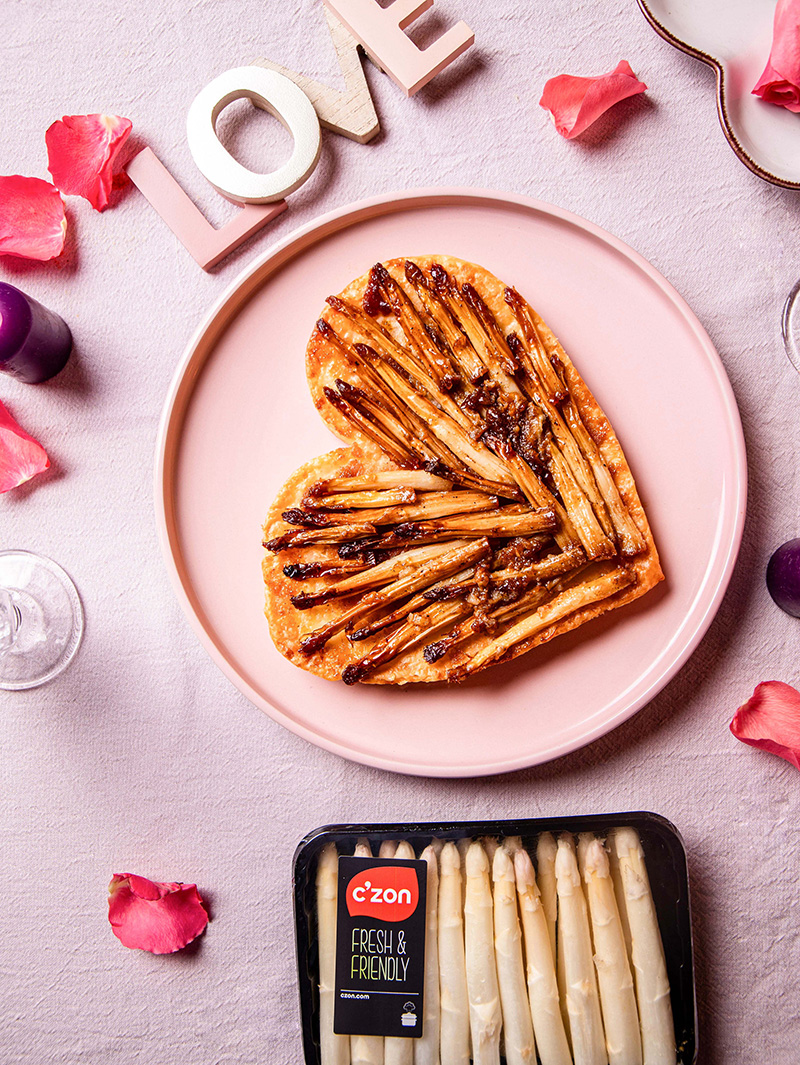 Tarte tatin pointes d’asperges