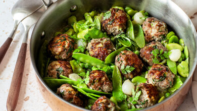 Boulettes de bœuf petits pois