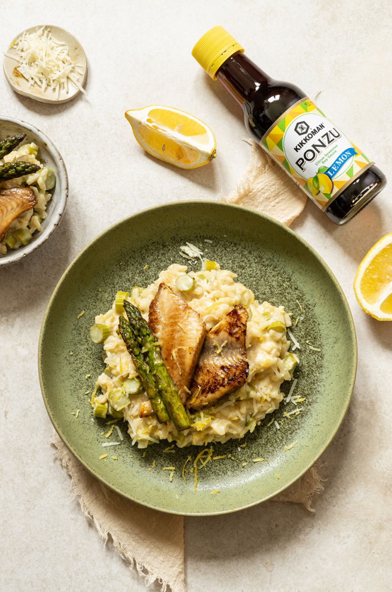 Risotto d’asperges filets de tilapia citron
