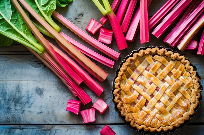 Tarte rhubarbe croisillons de pâte