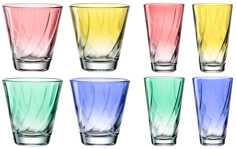 Verres colorés TWIST