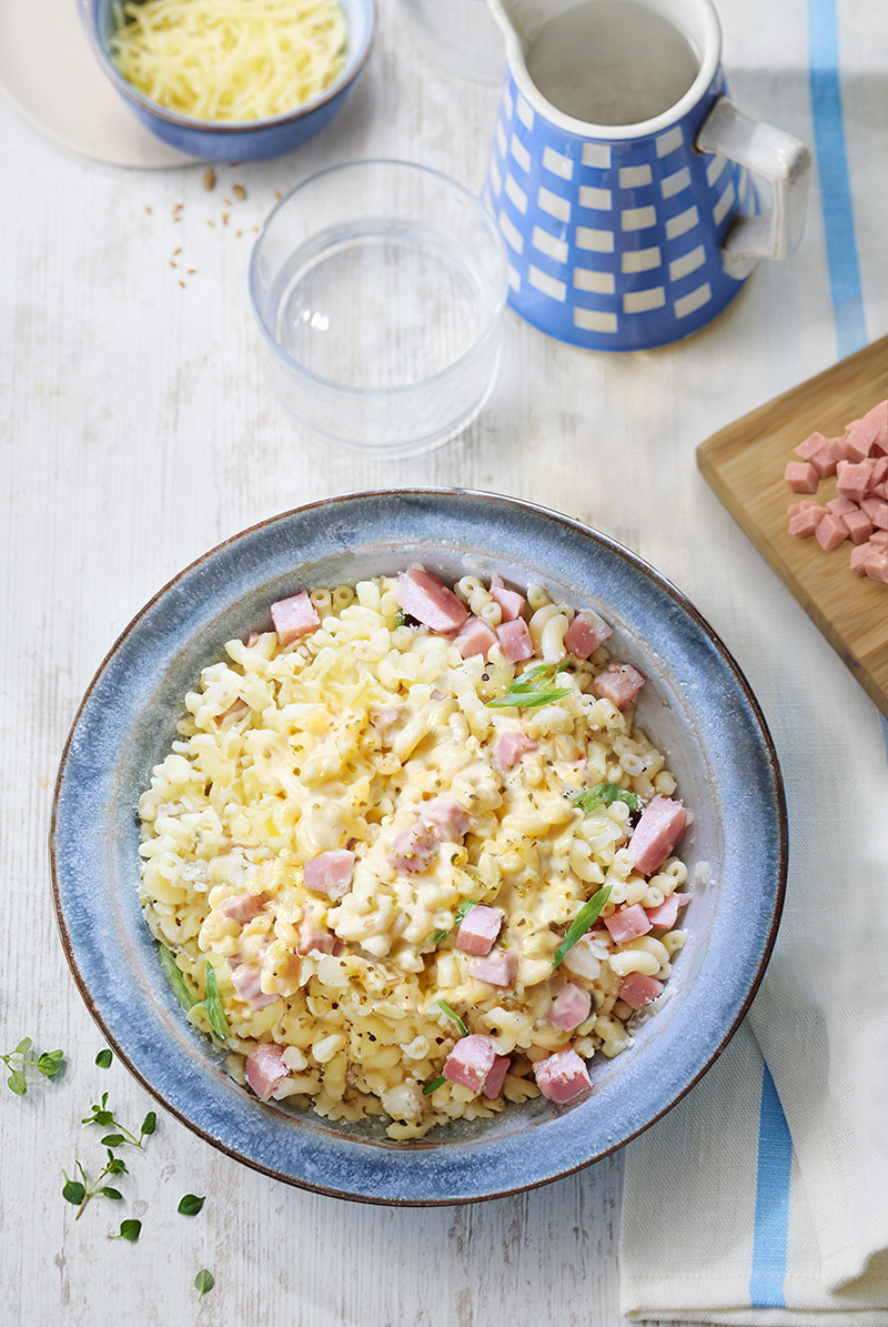 Coquillettes jambon fromage