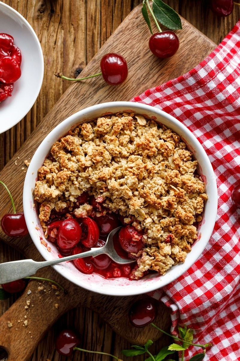 Crumble cerises
