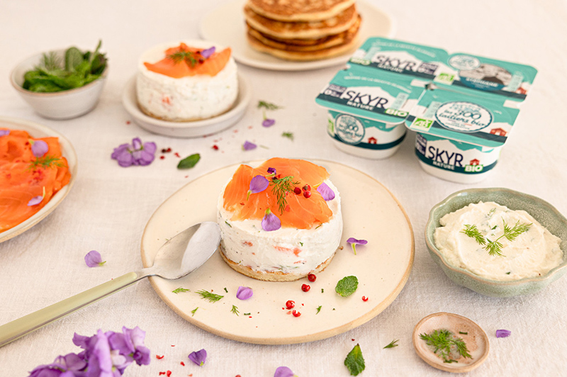 Douceur Nordique Skyr saumon sur base pancake