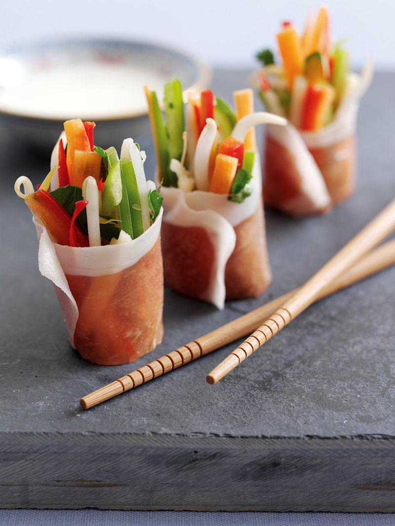 Rouleaux de printemps thaïlandaise jambon de Parme