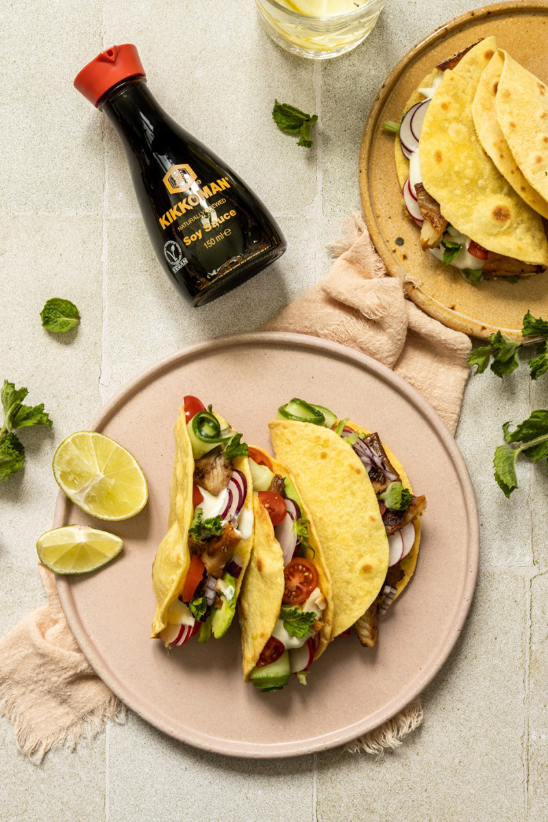 Tacos de la mer légumes croustillants
