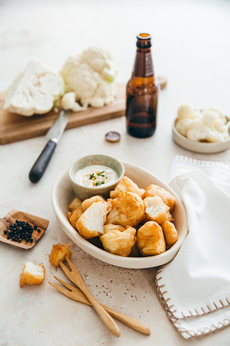 Beignets chou-fleur bière