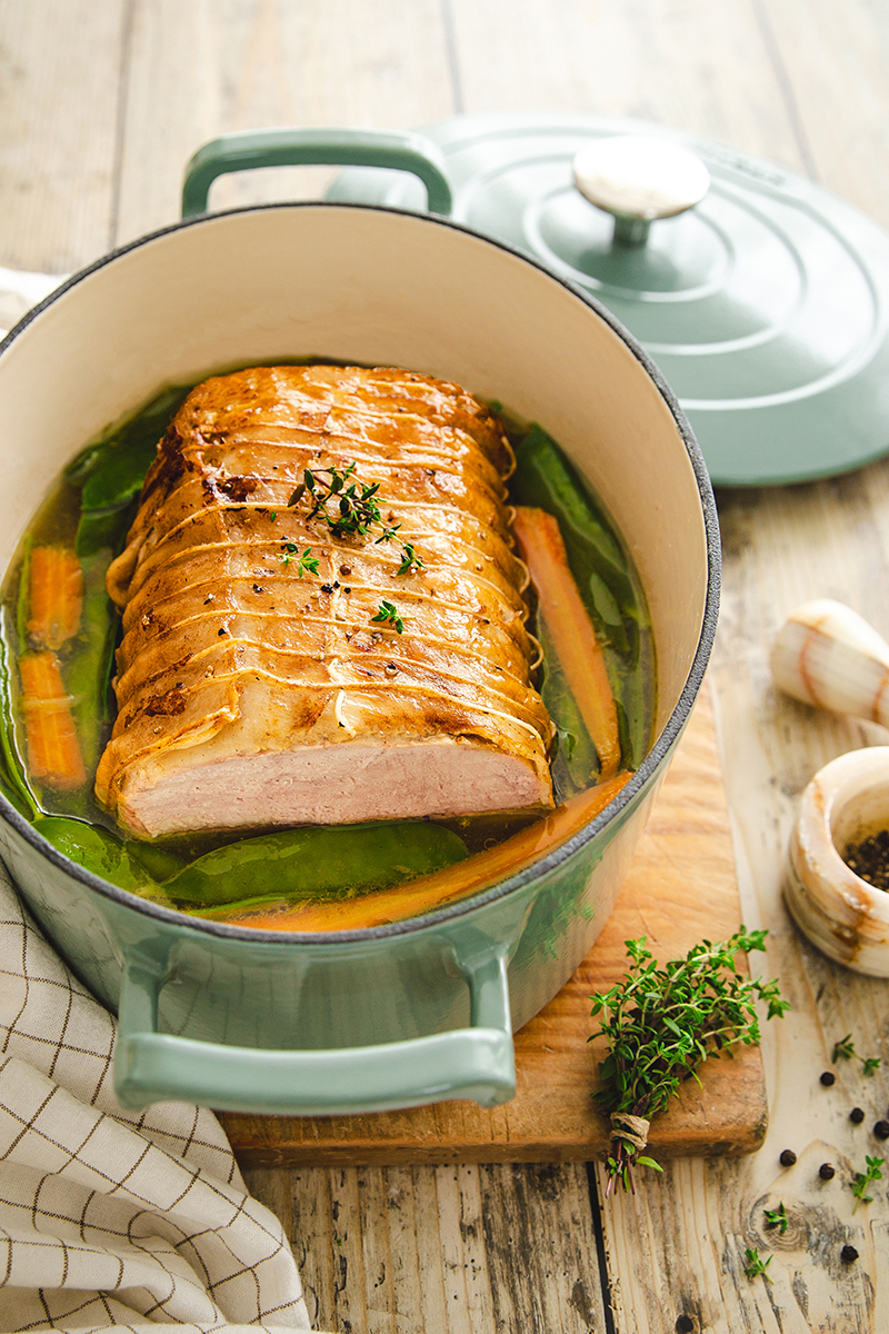 Rôti de veau cocotte légumes