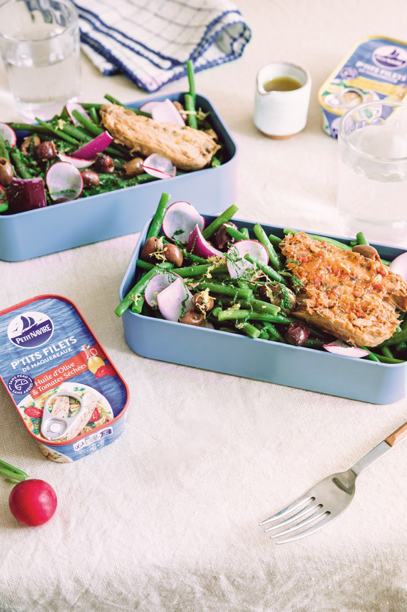 Salade haricots verts P’tits Filets de Maquereaux
