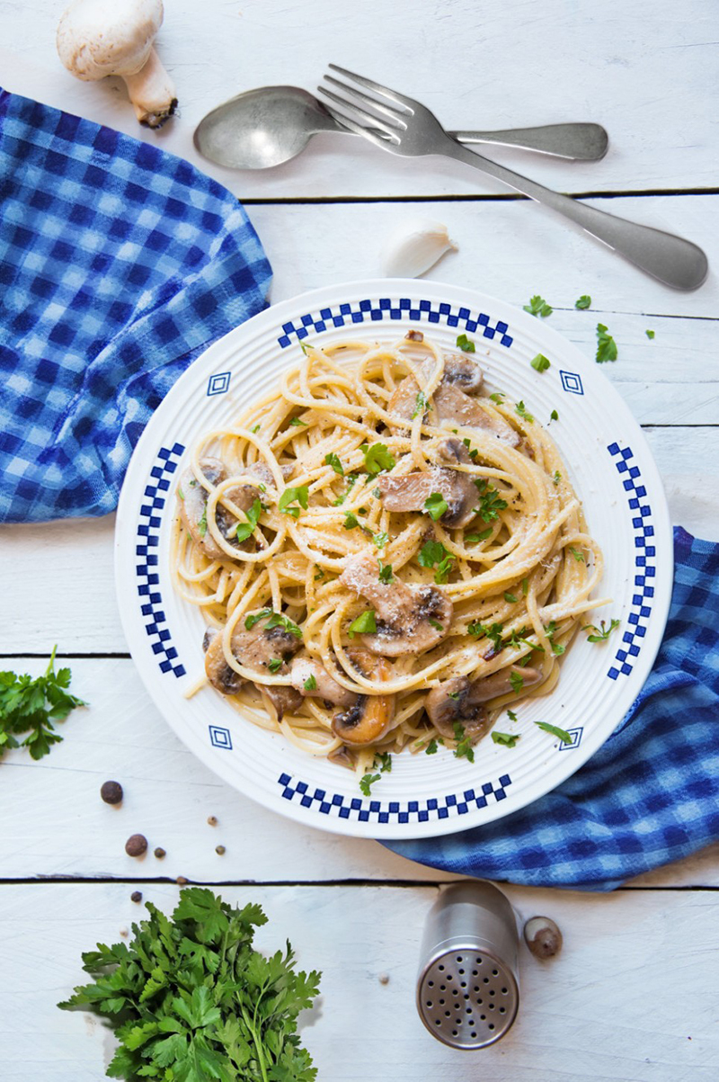 Spaghetti champignons