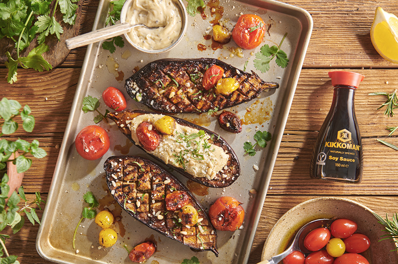 Aubergines grillées sauce tamarin