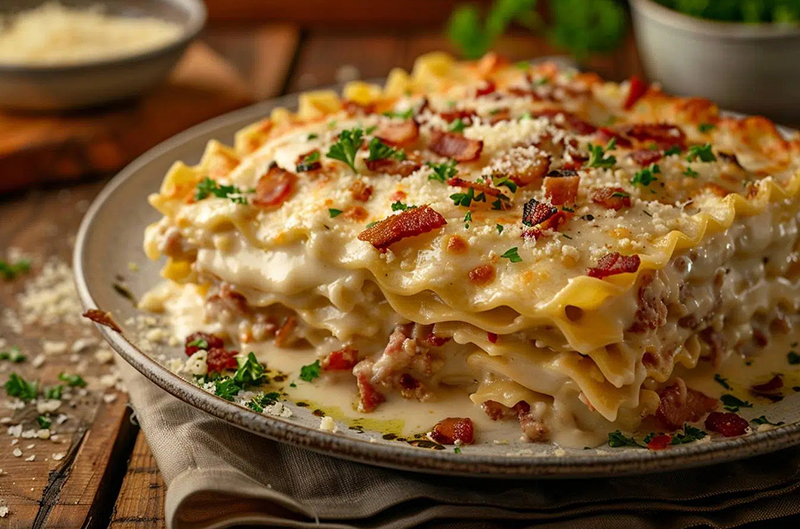 Lasagnes carbonara