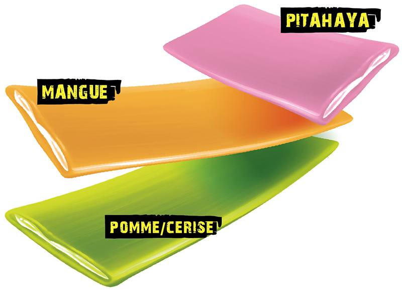 Pitahaya, mangue, pomme-cerise