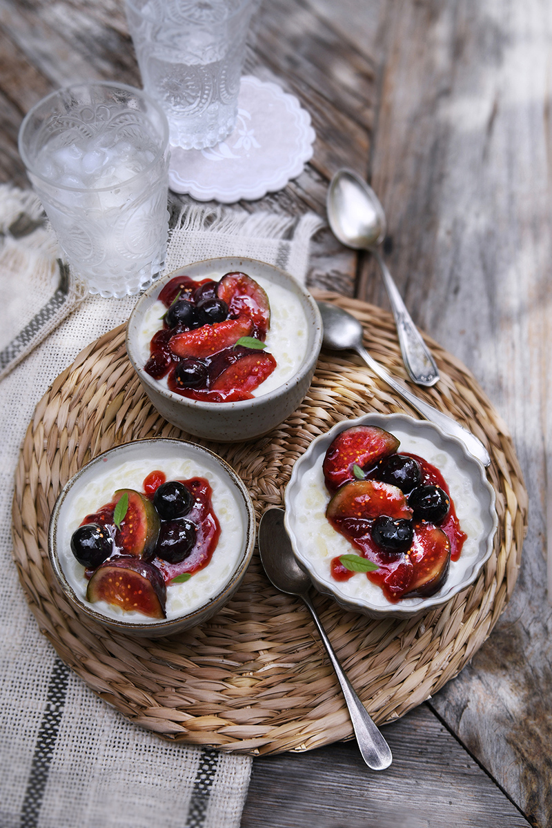 Riz au lait fruits caramélisés 