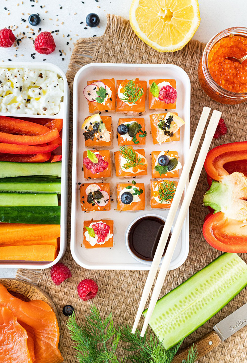 Sushi cubes Saumon Fumé