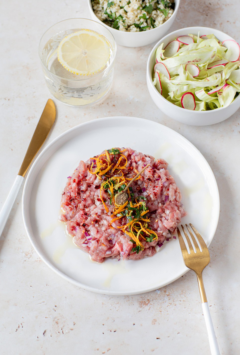 Tartare d’agneau gremolata