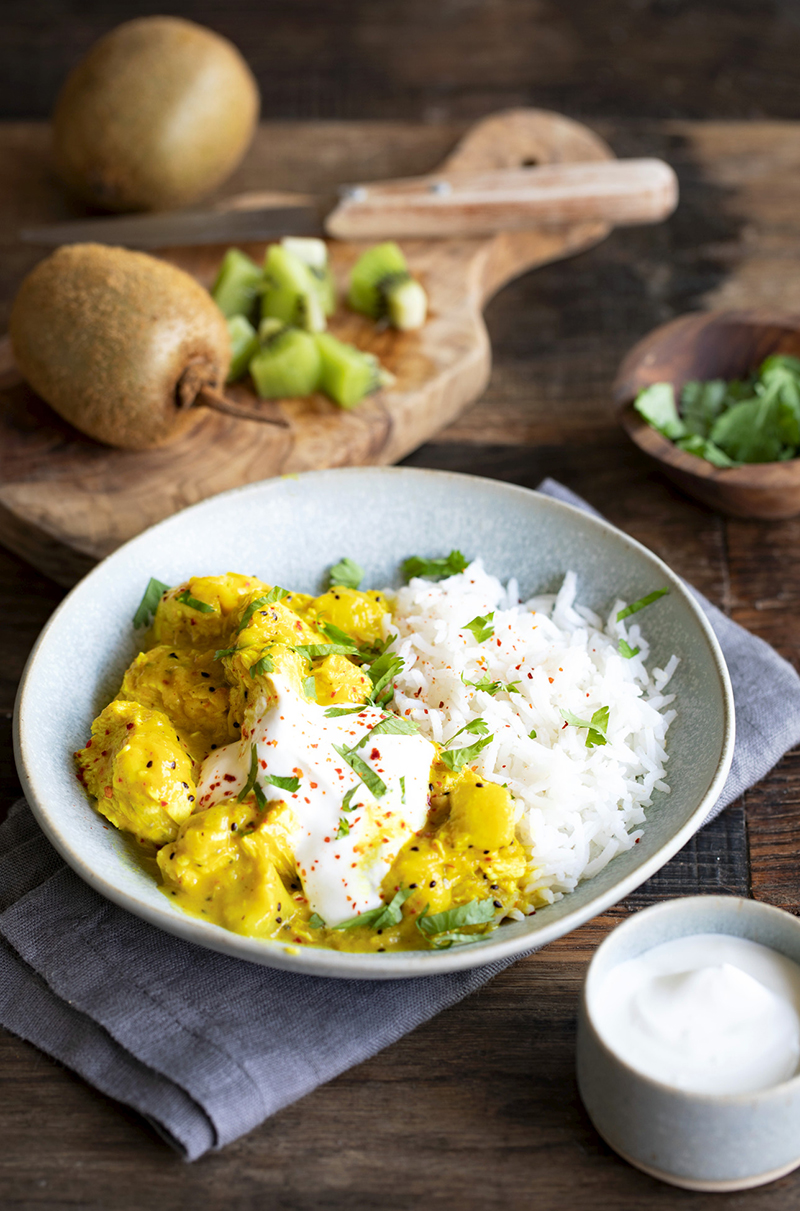 Curry poulet kiwi