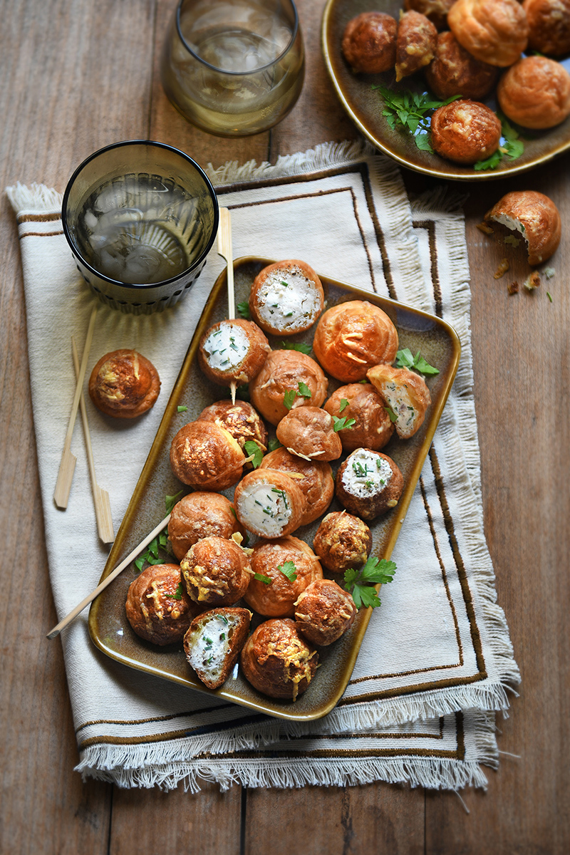 Gougères fourrées fromage frais 