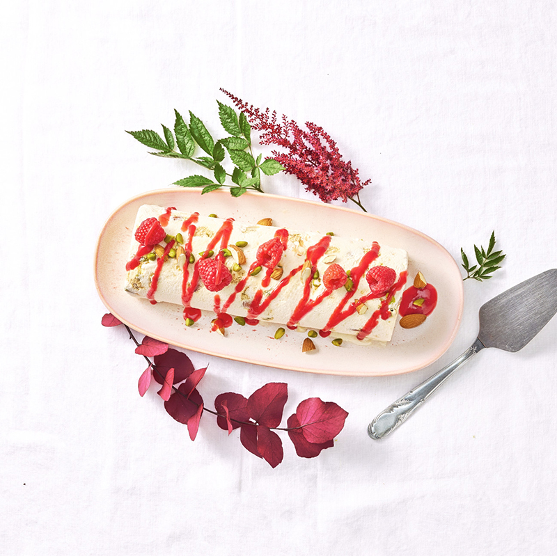 Nougat glacé framboises