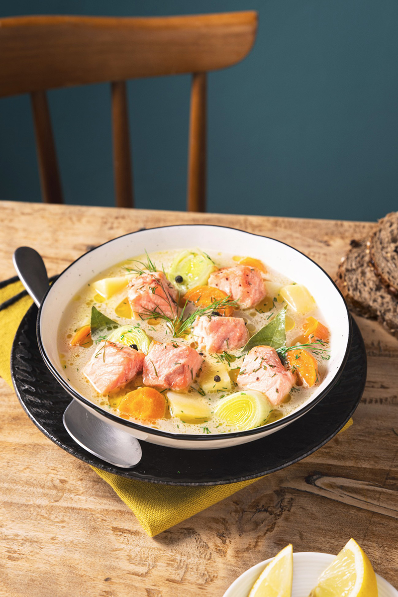 Soupe nordique saumon de Norvège
