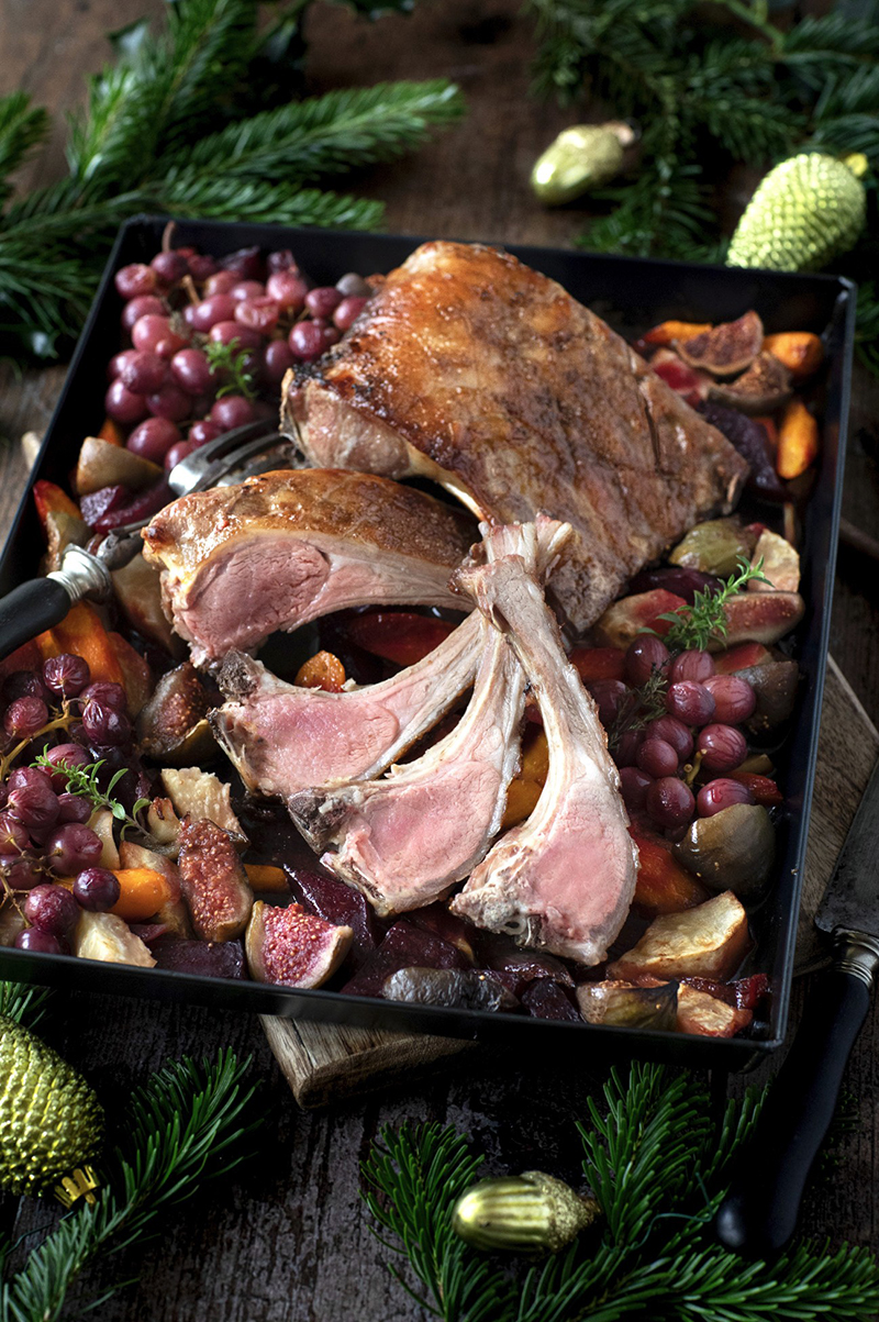 Carré d’agneau raisins et figues