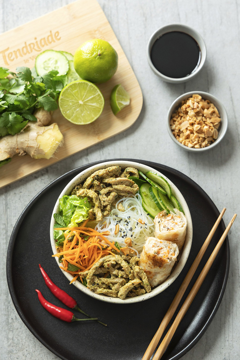 Bo bun émincés de veau Teriyaki