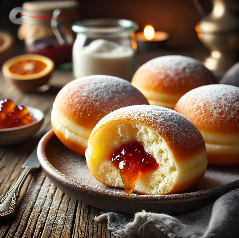 Beignets fourrés confiture