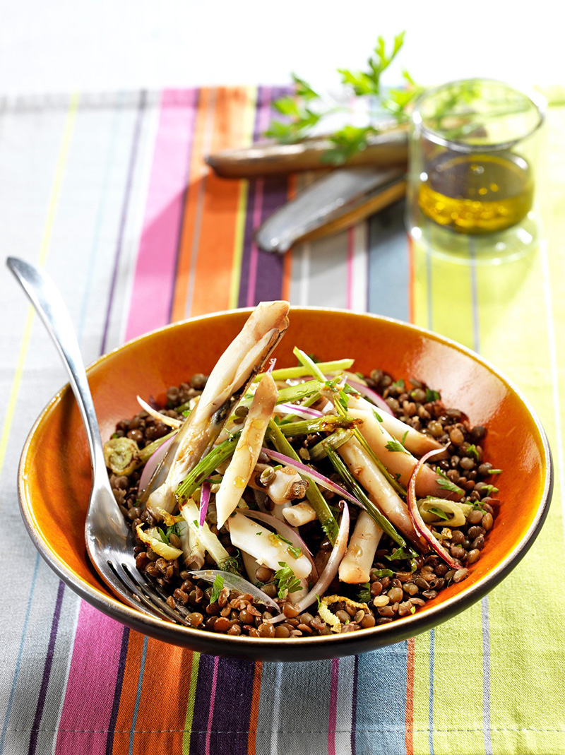 Couteaux salade de lentilles